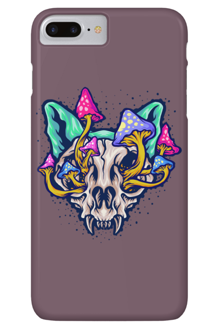 Psychedelic mushrooms skull colorful by ArtGraris