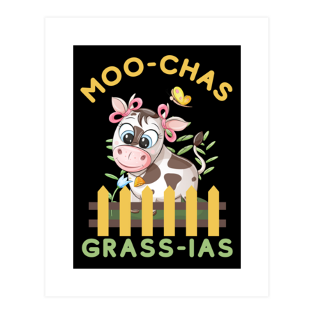 Farmers Moo-chas Grass-ias Heifer Cow Farm Girl by Wortex