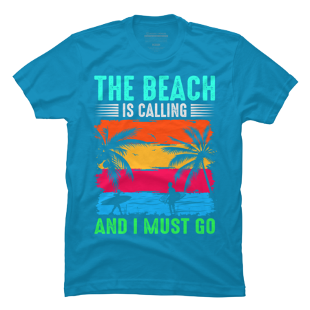 Surfer The Beach is Calling and I Must Go Surfing Gift by DebsAttic