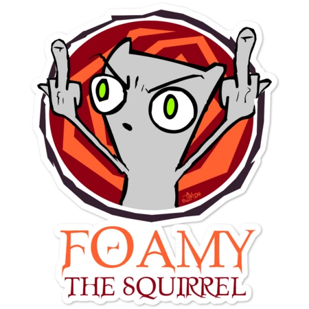Foamy Fingers! : Foamy The Squirrel by illwillpress