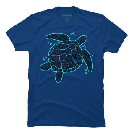 Doodle Pattern Sea Turtle by DesignsbyDarrin