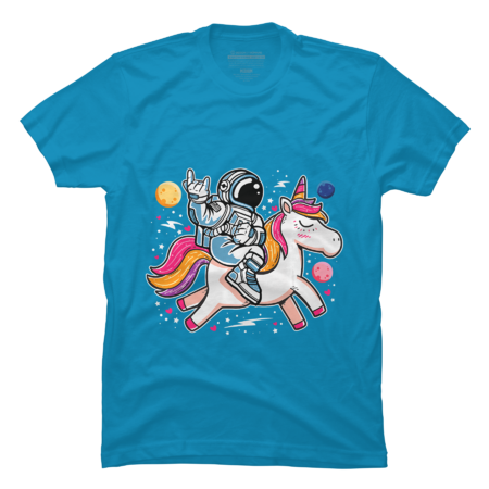 Astronaut Riding A Unicorn by Diamondcool68