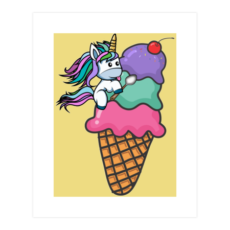 Unicorn Ice-cream Sundae by MishMashMuddlez