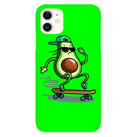 Cool Avocado Skateboarding by BounceDesigns