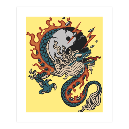 yin yang dragon by forstration