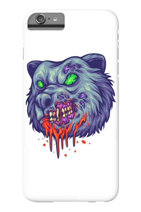 Angry zombie bear head apparel design by ArtGraris