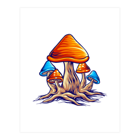 Funny mushrooms colorful apparel design by ArtGraris