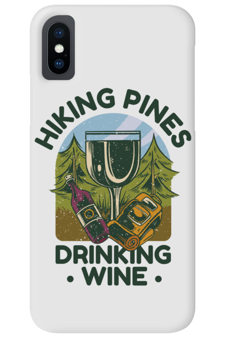 Hiking Pines Drinking Wine by SmartPrintsInk
