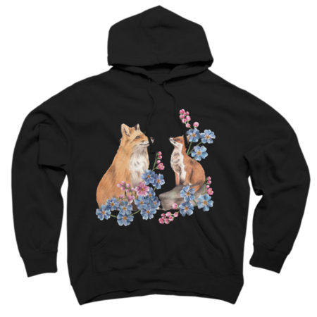 Foxes with flowers