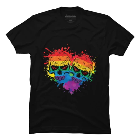 Lgbt Heart Gay Pride Skull Rainbow Love LGBT Support