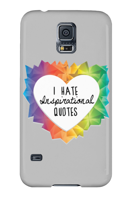 I Hate Inspirational Quotes Geometric Heart by tanyadraws