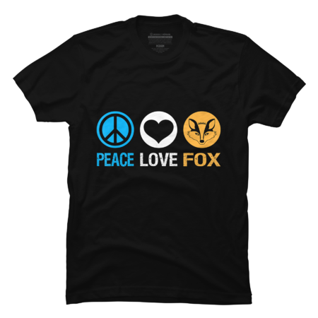 Vintage Peace Love Fox T-Shirt