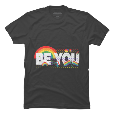 Be You LGBT Gay Pride Rainbow Color Flags Gender Symbols