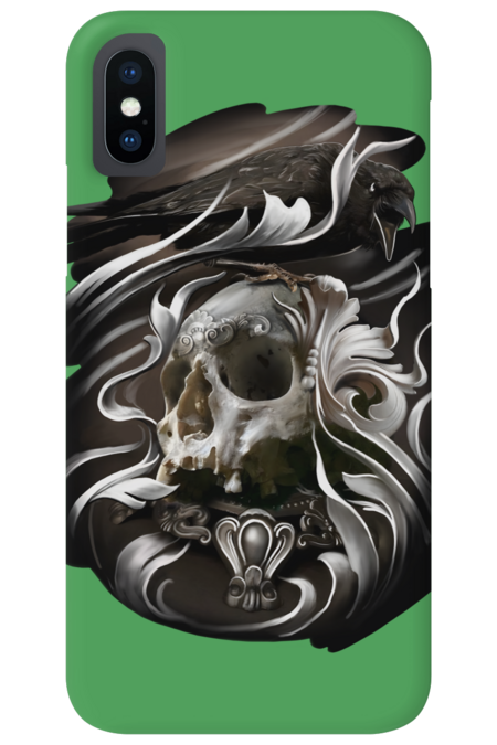 Raven And Skull by ketrinart123