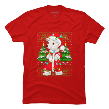 Polar Bear Xmas Matching Santa Polar Bear Ugly Christmas