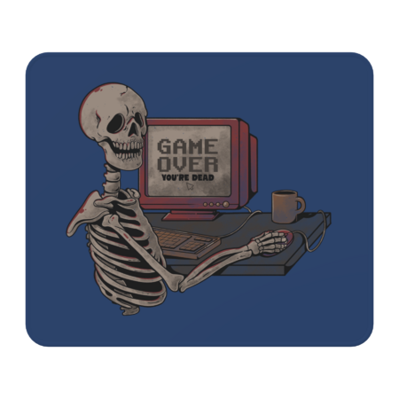 Game Over Skull - Funny Geek Skeleton Gift by EduEly