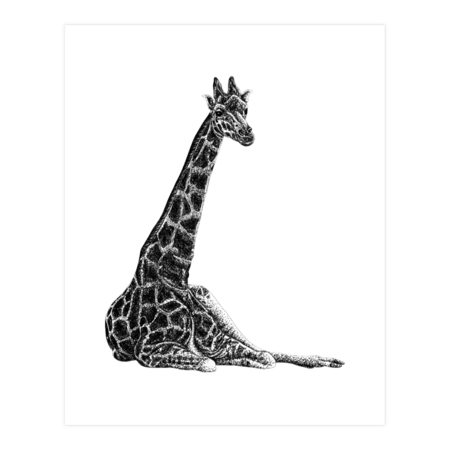 Giraffe illustration by LorenDowding