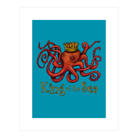 Scribbles the Red Octopus, King of the Sea