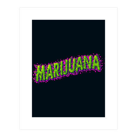 Marijuana lettering words shirt design by ArtGraris