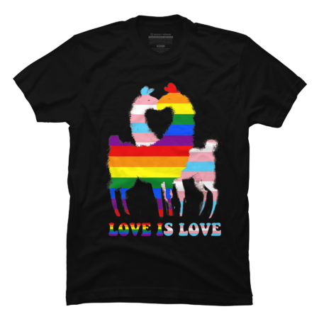Love Is Love LGBT Llama Transgender Pride Month Rainbow Flag