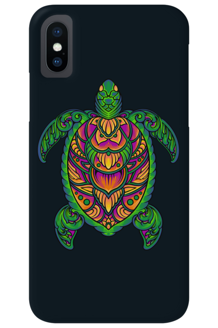 Classic floral turtle apparel design by ArtGraris