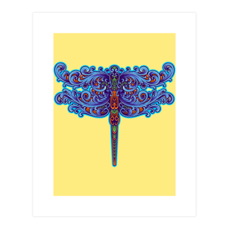 Elegant dragonfly ornament shirt design by ArtGraris
