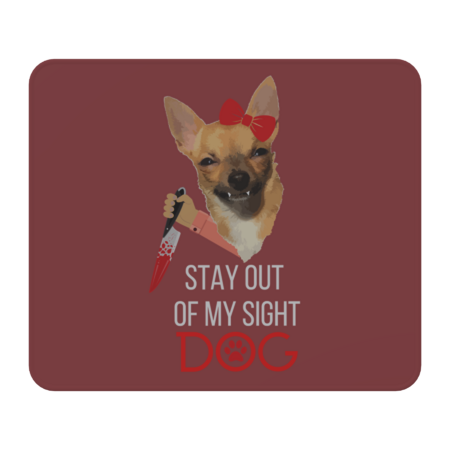 Funny chihuahua - Funny dog with a knife by Mamuskebs