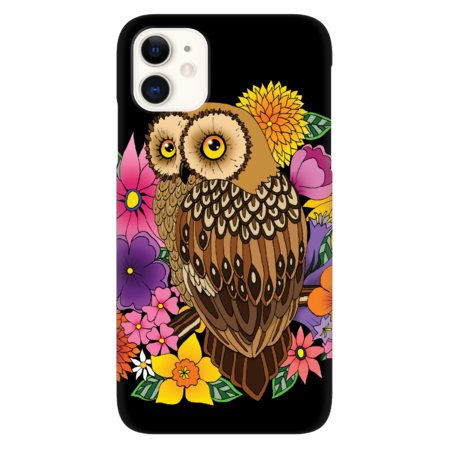 Flower Bouquet Owl by tigressdragon