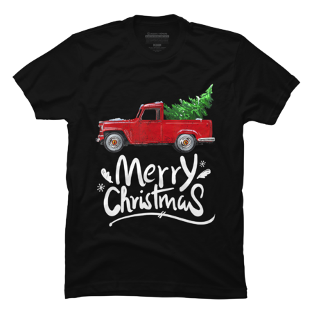 Vintage Wagon Red Truck Christmas Tree