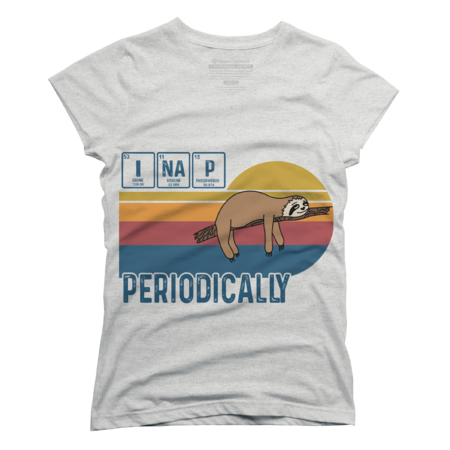 I Nap Periodically Vintage Funny Science Faultier Lovers T-Shirt by yargic