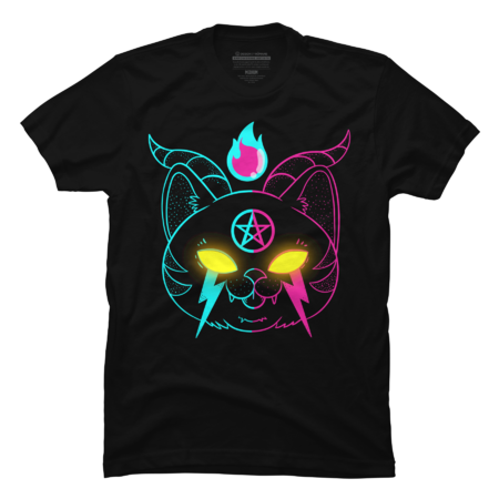 Neonpunk Demon Cat