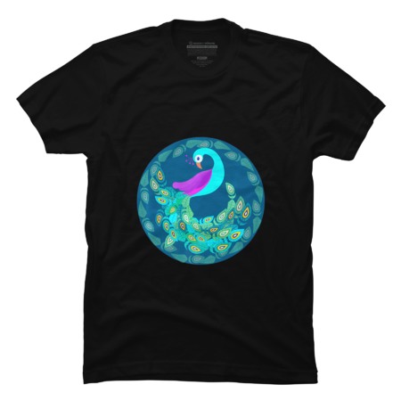 Peacock In Nature Funny Cute Birds Animal Lover Graphic
