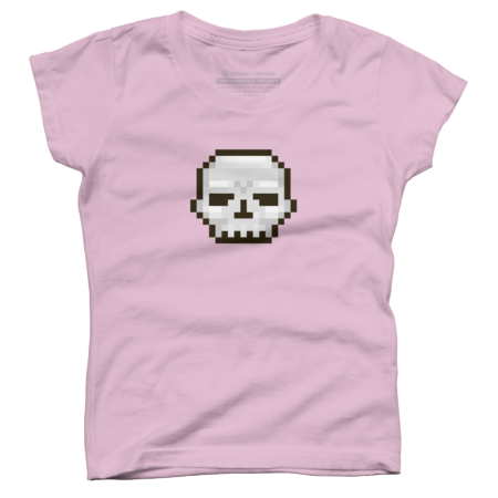 Pixel art white skull by SimpleJo