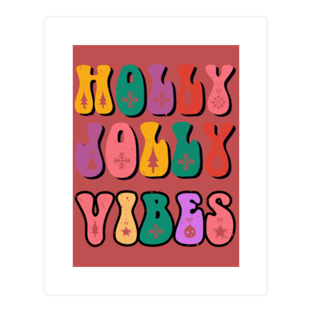 Holly Jolly Vibes, Christmas vibes, Retro Christmas, Xmas lovers