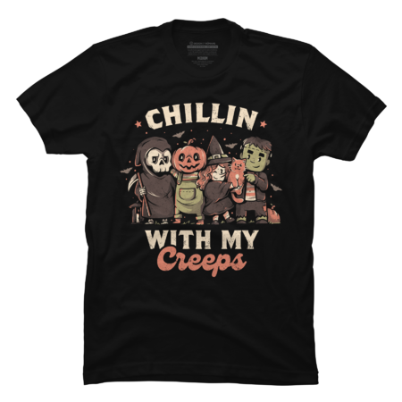 Chilling With My Creeps - Cute Funny Evil Halloween Gift by EduEly
