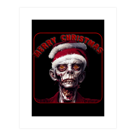 Zombie Man Merry Christmas by Designbyhy