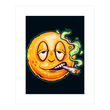 Smoking weed emoticons smile shirt design by ArtGraris