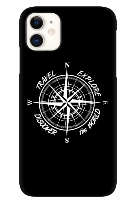 Travel Explore Discover The World Compass (White variant)