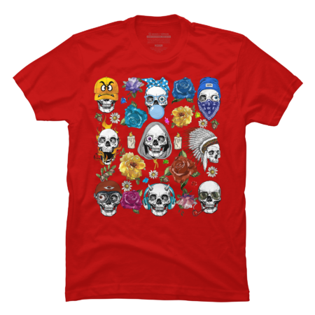 Skull Gothic Rose Squad Graphic Tee Shirt by everpop