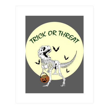 Trex Dinosaur Trick Or Threat Halloween