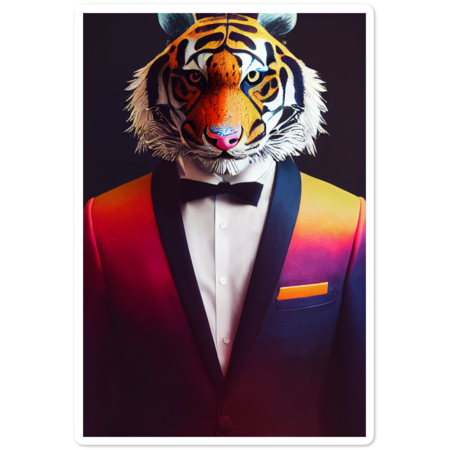 Tiger wearing a tuxedo. by HuachumaBlues
