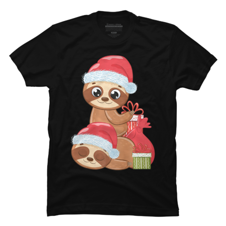 Sloth Santa Hat Christmas Pajama Cute Animal X-Mas