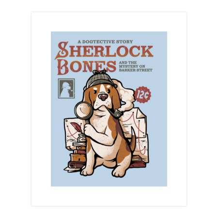 Sherlock Bones - Cute Dog Quotes Gift by EduEly