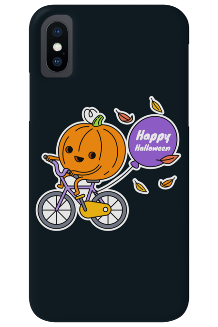 Pumpkin is riding bicycle by IvaSpace