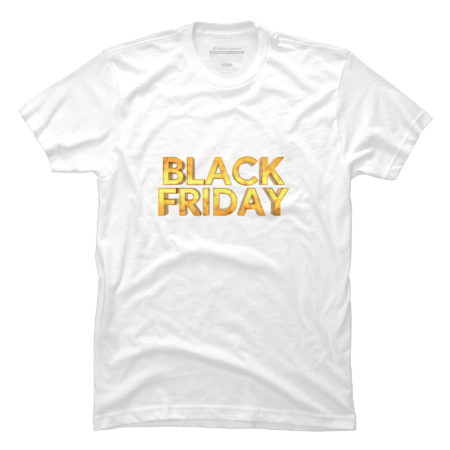 black friday text gold color in transparent background holiday