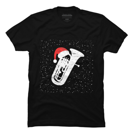 Tuba with Santa's Hat For Musicians Christmas Season Holiday