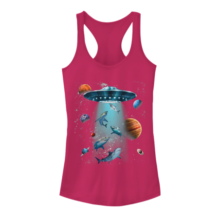 Galaxy Space Sea Ocean Sharks Shirt by Pamper