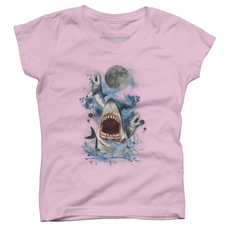 Funny Great White Shark T-Shirt by Titanrose