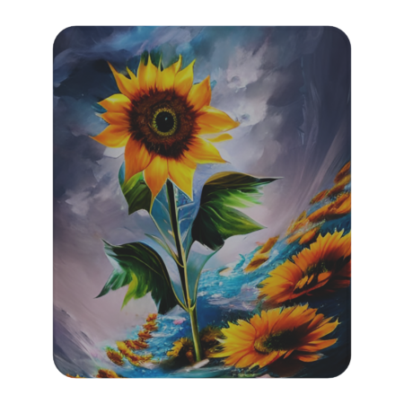 Dramatic sunflowers artwork by gavila