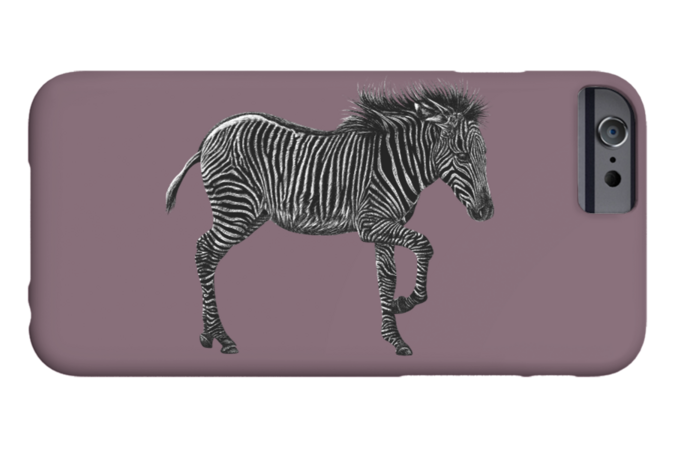 Grevy's zebra foal illustration by LorenDowding